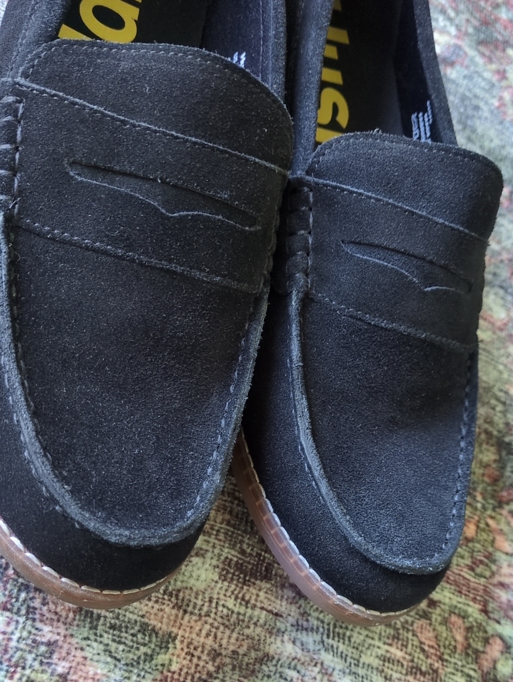 Hush Puppies Suede Penny Loafers 9.5 Wide - Picture 11 of 12